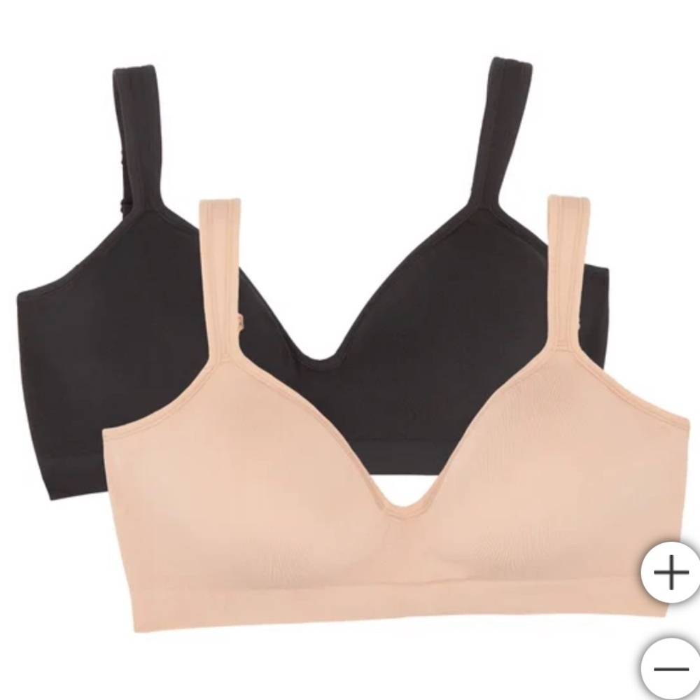 Felina Women's Adaptive Cup Wire Free‎ Bra, 2-pack - Picture 2 of 9